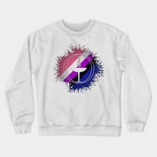 Paint Splatter Gender Fluid Pride Flag Unitarian Universalism Symbol Crewneck Sweatshirt